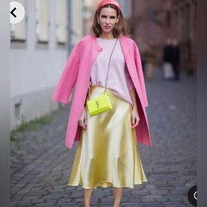 Zara Yellow midi skirt